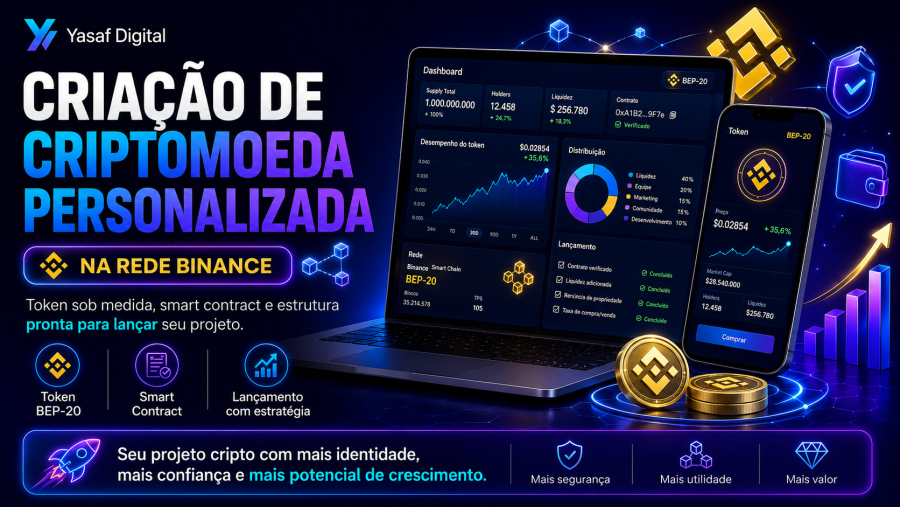 Criação de Criptomoeda na Rede Binance
