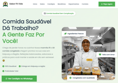 Projeto Sabor Fit Vida desenvolvido pela Yasaf Digital