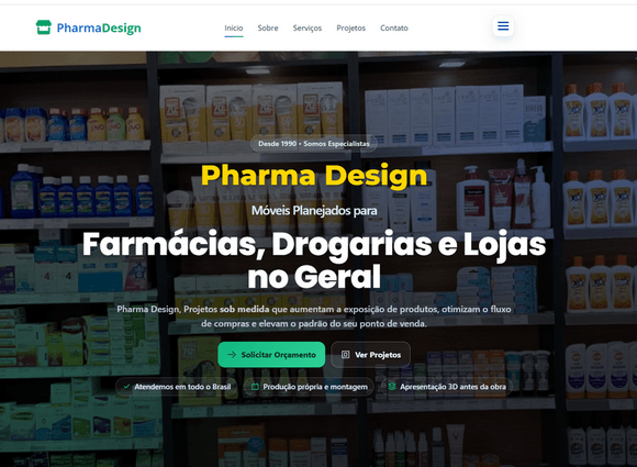 Projeto Pharma Design desenvolvido pela Yasaf Digital